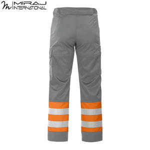 Pantalones de seguridad de alta visibilidad de dos tonos para hombre, pantalones de trabajo con cinta reflectante para construcción e ingeniería - Product Image 2