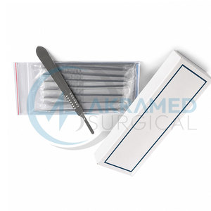 Ensemble de poignées de scalpel en acier inoxydable léger, couteaux de dissection chirurgicaux, poignées manuelles certifiées CE, réutilisables - Product Image 2