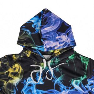 Custom Logo Embroidered Unisex Tie Dye Hoodies Oversized Discharge Printing 100% Cotton Breathable Casual Street Wear Winter - Product Image 3