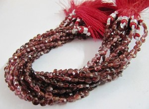Perles de grenat naturel du Mozambique facettées en forme de pièce de monnaie, taille micro 4,5 mm, brin de 8 pouces de long - Product Image 3