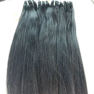 Extensions de cheveux humains noirs lisses doublement étirés, qualité supérieure, collection en gros - Product Image 4