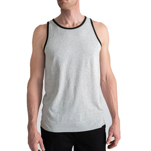 Camiseta sin mangas de algodón amarillo liso para hombre, chaleco de punto transpirable informal - Product Image 4
