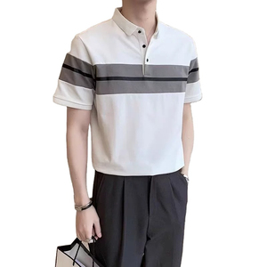 Short Sleeve Mens Plus Size Polo Shirt High Quality Breathable Casual Wear Solid Color Cotton <b>Classic</b> Business Polo Shirt Top - Product Image 1