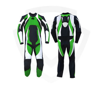 Combinaison de moto en cuir respirante personnalisée pour hommes avec coutures de haute qualité, logo en caoutchouc brodé et impression - Product Image 3