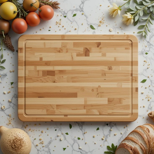 Tabla de cortar de madera de acacia y tabla para servir queso para uso doméstico, en hoteles y restaurantes, hecha a mano por blossom craft india - Product Image 3