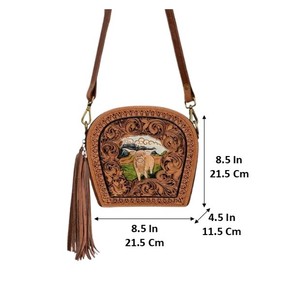 Nouveauté Sac bandoulière en cuir travaillé à la main Gypsy Boho Dernier créateur Fait main Style occidental Couleur marron Sacs multi-usages - Product Image 2