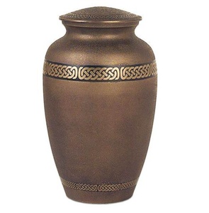 Unique Brown Color Chain Design Cremation Urns Etched Funeral <b>Keepsakes</b> <b>for</b> <b>Ashes</b> Burial Service - Product Image 4