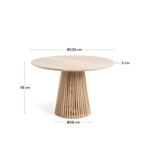 Mesa de Comedor Contemporánea de Teca – Mesa de Madera Sólida de Perfil Delgado con Tablero de Listones para Hogares Modernos y Proyectos Comerciales - Product Image 6