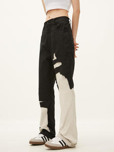 Pantalones Vaqueros Anchos Holgados de Estilo Hip Hop para Hombre, Personalizados, Negros, con Efecto Desgastado, Pierna Ancha, Rectos, de Mezclilla - Product Image 5