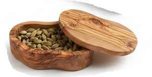 Wooden Engraved Spice <b>Box</b> <b>Set</b> Square Storage with Inner Compartments Leaf Pattern 3-6L Kitchen Counter Gift Handcrafted - Product Image 4