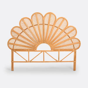 Tête de lit naturelle en rotin en forme de fleur, panneau décoratif pour chambre d'enfant, vente en gros de têtes de lit - Product Image 2