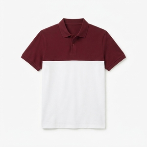 Camiseta Polo para Hombre al por Mayor, Diseño de Dos Tonos en Contraste, Mezcla de Algodón y Poliéster, 200 GSM, Top de Verano - Product Image 2