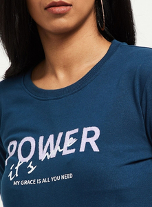 Sudadera Personalizada para Mujer, Cuello Redondo, Hombros Caídos, Manga Larga, Azul Marino, Estampado de Leopardo, Informal, Mezcla de Algodón, Digital - Product Image 6