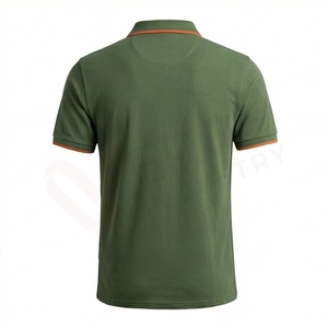 Chemise décontractée pour homme en piqué 100 % polyester bleu marine à manches courtes, respirante, infroissable, coupe classique, design tricoté uni - Product Image 2