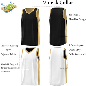 Unisex V-Neck Sleeveless Basketball Jersey Moisture Wicking <b>Mesh</b> Tank <b>Top</b> Regular Fit All Seasons Black and Light <b>Blue</b> 2027 - Product Image 6