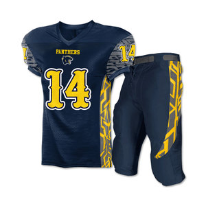 ชุดยูนิฟอร์มอเมริกันฟุตบอลสำหรับเยาวชน ผ้าทวิลล์สีสันสดใส ชุดอเมริกันฟุตบอลคุณภาพสูง ชุดยูนิฟอร์มอเมริกันฟุตบอลแบบสั่งทำ - Product Image 1