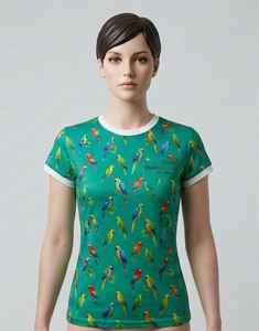 Camiseta de Mujer con Logotipo Personalizado al por Mayor, Camiseta con Estampado por Sublimación - Product Image 1