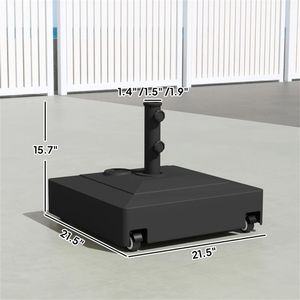 Base per Ombrellone da Terrazzo Nera - Solo Base, Elegante Supporto per Ombrelloni da Patio - Product Image 6