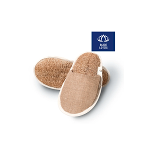 Chaussons en loofah écologiques de haute qualité, sûrs et propres, à base de plantes pures, idéaux pour la marche en intérieur et le massage au bain, vente directe - Product Image 1