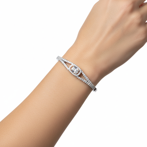 Pulsera de Plata de Ley 925 Hecha a Mano con Diamantes Cultivados en Laboratorio, Elegante y Minimalista, Estilo Tenis, Joyería Fina, Personalizable, Marca Privada OEM - Product Image 6