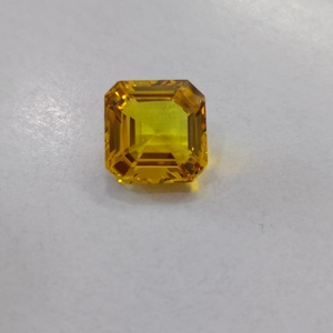 พลอยแซฟไฟร์สีเหลืองทรงคุชชั่นคุณภาพพรีเมียม ผลิตในห้องปฏิบัติการ ความใสระดับบริลเลียนท์ สำหรับงานทำเครื่องประดับชั้นดี - Product Image 3