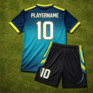 Tenue de football personnalisée pour clubs et équipes, séchage rapide, respirante, tissu 100% polyester, nom et numéro du joueur sublimés sur mesure - Product Image 2