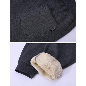 Wholesale Men's Dark Gray Fleece Jogger Sweatpants Elastic Waist <b>Drawstring</b> Side Pockets Casual Winter Joggers Heavyweight - Product Image 3