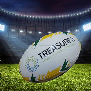 Custom Logo <b>Rugby</b> <b>Ball</b> Promotional Advertisement Training Match <b>Ball</b> Wholesale Personalized <b>Size</b> <b>5</b> Rubber <b>Rugby</b> <b>Ball</b> Football - Product Image 1