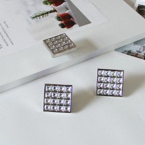 High Quality Square Acrylic <b>Crystal</b> Cabinetry Handles Zinc Alloy Drawer <b>Knob</b> for Kitchen Cabinet Dining Room and Bathroom Decor - Product Image 5