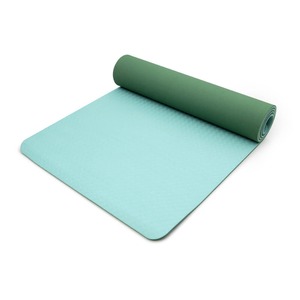 Tapete de Yoga TPE de 6mm de Grosor, Antideslizante, Rectangular, Universal, para Ejercicio, Color Verde Azulado - Product Image 3