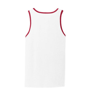 <b>Men's</b> <b>White</b> Cotton Tank Top O-Neck Solid Color Casual Wholesale Ergonomic Fit Muscle Singlet Panel Designed Sports Tank Top - Product Image 5