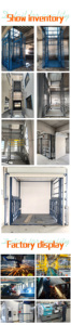 Plataforma Elevadora de Carga Industrial Montada en la Pared de Buena Calidad y Bajo <span class=keywords><strong>Precio</strong></span>, Elevador de Carga Hidráulico Pequeño de Doble Guía para Almacén - Product Image 3