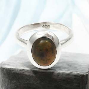 925 Sterling Silver Eternity Wedding <b>Ring</b> Classic Bohemian Style Oval Cut Black <b>Opal</b> Gemstone Bezel Setting <b>Ring</b> For Wear Daily - Product Image 1