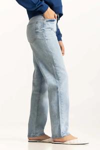 Jeans en denim de style urbain surdimensionné en tissu premium durable, vente en gros, haute qualité, streetwear hip-hop pour femmes avec logo personnalisé - Product Image 3