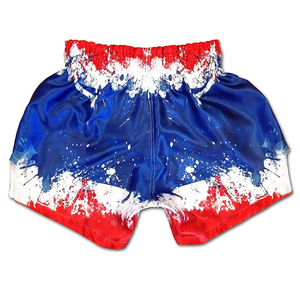 Shorts de boxe Muay Thai pour hommes, noir et blanc, imprimé tribal, séchage rapide, polyester, coupe classique, vêtements d'arts martiaux - Product Image 6