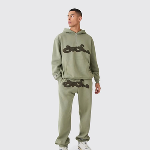 Chándales de Alta Calidad 100% Algodón, Estilo Urbano Holgado, Forro Polar, Logotipo Bordado, con Capucha, Ropa de Otoño para Hombre, Transpirable - Product Image 6