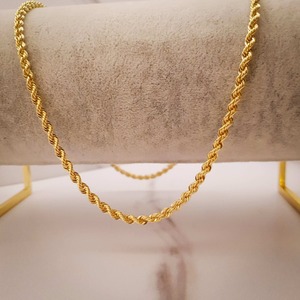 MaiYi Sterling <b>Silver</b> Rhodium Plated Hollow Rope <b>Necklace</b> with Moissanite Luxury Style <b>for</b> <b>Men</b> - Product Image 2