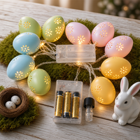 Guirlande lumineuse LED décorative pour la maison, motif floral ajouré, colorée, pour Pâques et les fêtes de printemps