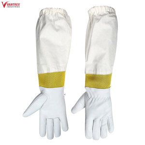 Guantes de Apicultura de Cuero de Cabra de Alta Calidad con Agarre Antideslizante, Forro de Algodón Transpirable, Protección para Manos y Brazos - Product Image 6
