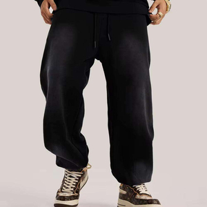 Pantalones Jogger Anchos de Felpa Francesa con Lavado Ácido, Personalizados para Ropa Urbana, 360 420 500gsm, de Tela Flexible - Product Image 5