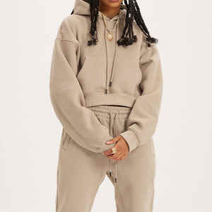 Sudaderas Extra Grandes para Mujer al por Mayor, Sudaderas con Capucha de Forro Polar, Sudadera con Logotipo Personalizado y Bolsillos, Ropa de Invierno de Forro Polar para Mujer - Product Image 5