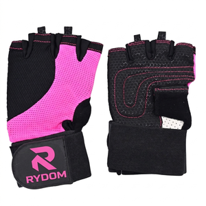 Wholesale Women Fingerless Gym Gloves Shockproof Anti <b>Slip</b> Palm Weight Lifting Workout Fitness Gloves with Long Wrist Wraps - Product Image 1