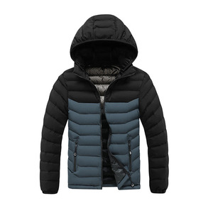 Custom Logo Black Polyester Winter Outdoor Puffer Down Coat Padded Men's Jumper <b>Jackets</b> for Men - Product Image 4