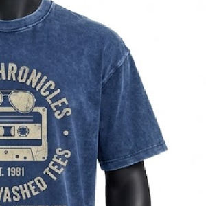 T-shirt personnalisé délavé pour homme, style vintage, coupe oversize, streetwear, coton doux, vêtement décontracté, fournisseur en gros OEM/ODM - Product Image 5