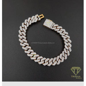 Luxury Fully Iced Out Cuban Link Moissanite Bracelet with Diamond Look Pave Setting and Secure <b>Box</b> Clasp - Product Image 2