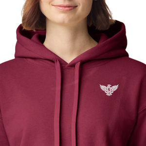เสื้อฮู้ดแบบสวมหัวสีแดงเลือดหมูสำหรับฤดูหนาว ยูนิเซ็กซ์ ผ้าฝ้ายผสมขนแกะ กันลม ระบายอากาศได้ดี แขนยาว สวมใส่สบายทุกวัน ทรงปกติ - Product Image 3