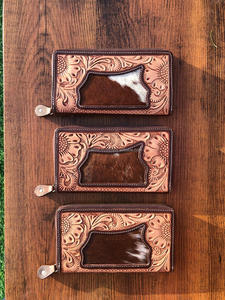 กระเป๋าสตางค์หนังวัวสไตล์ตะวันตกแกะสลักด้วยมือ - Product Image 4