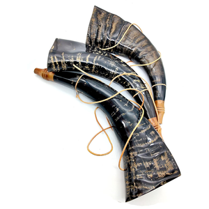 Buy Premium Handmade Viking Drinking Horn with Leather <b>Holder</b> And Horn <b>Stand</b> Natural Horn <b>Mug</b> At Cheap Price From India - Product Image 2