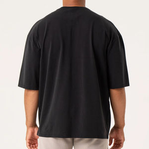 T-shirt personnalisé pour homme, coupe ample, 100% coton, écologique, grandes tailles, respirant, séchage rapide, col rond, vierge, personnalisable - Product Image 2