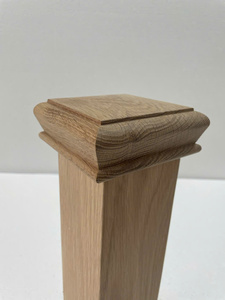 Tapa de poste piramidal de roble macizo rojo, diseño personalizado para postes de 95 mm, piezas de escalera premium, ecológicas y duraderas - Product Image 3